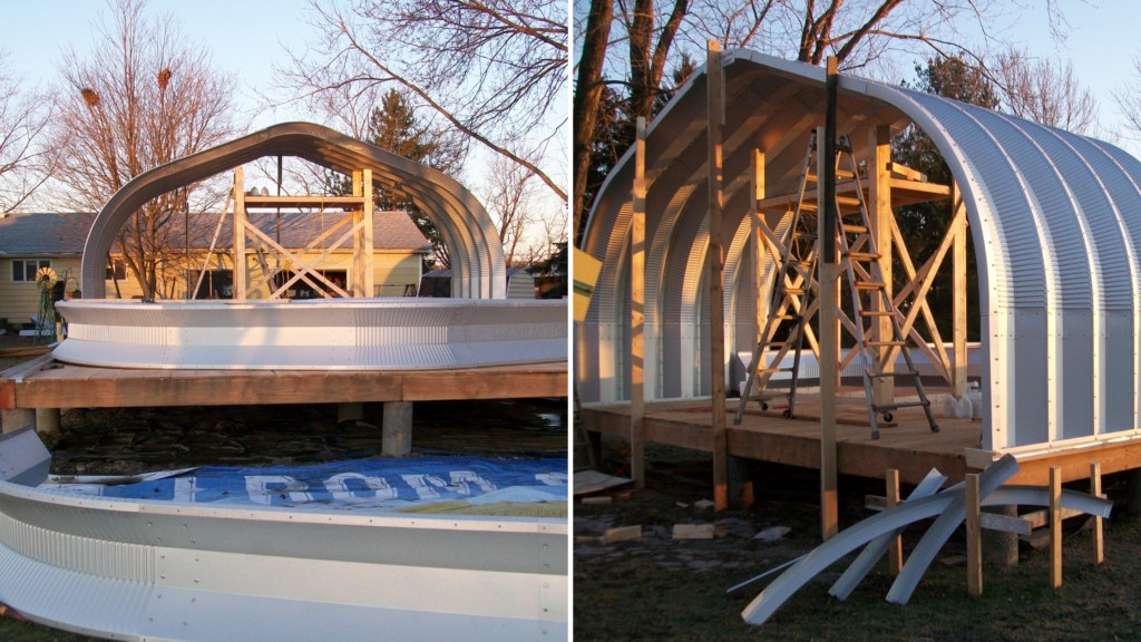 Quonset hut construction
