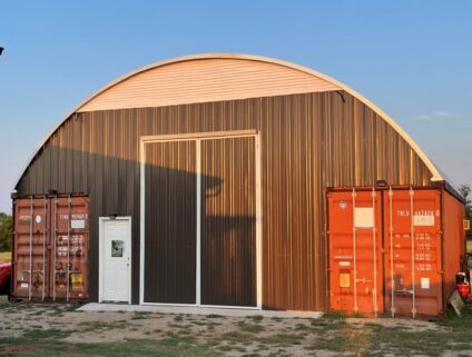 Fully Enclosed Shipping Container Garage